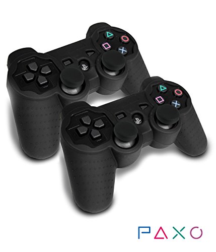 Preisvergleich Produktbild 2 x PAXO PS3 Silikon-Schutz-Hülle / Sleeve Bundle schwarz
