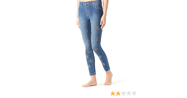 Calzedonia Womens Glitter Star Jeans : Amazon.co.uk: Clothing