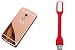 Novo Style Back Cover Case with Bumper Frame Case for Lenovo Vibe K4 note Rose Gold + Mini USB LED Light Adjust Angle / bendable Portable Flexible USB Light RS.329.00