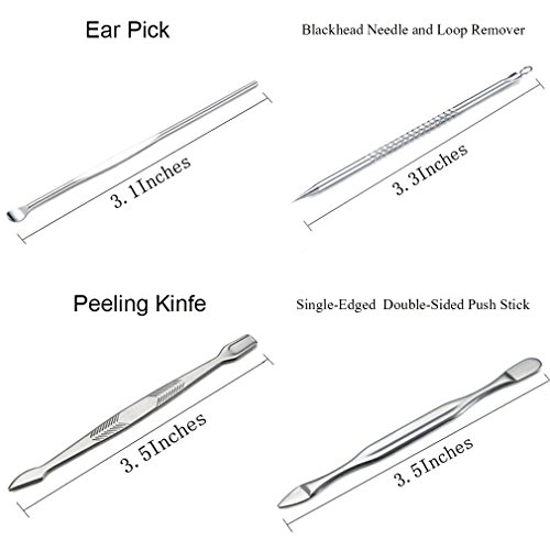 Nagelknipser Set 12 PCS Edelstahl LCZ Scharfer und Glatter Nagelschneider Pediküre und Maniküre Set Häutchen Grooming Kit - 5