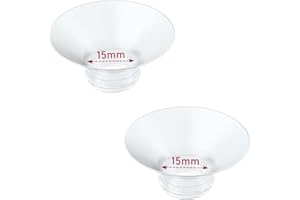 IVARONAL Flange Insert 2PCS 15mm Compatible with Momcozy Air1/W1/M9/M6/M5/S12 Pro/V1 Pro/V2 pro, Spectra/Medela/Elvie/NCVI/TSRETE/eufy/Lansinoh/Paruu/MomMed Breast Pump 24mm Shields/Flanges