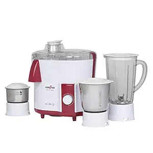 Kenstar NUTRIV Plus 450- WATT JUICER Mixer Grinder with 3 Jars (White & Maroon)