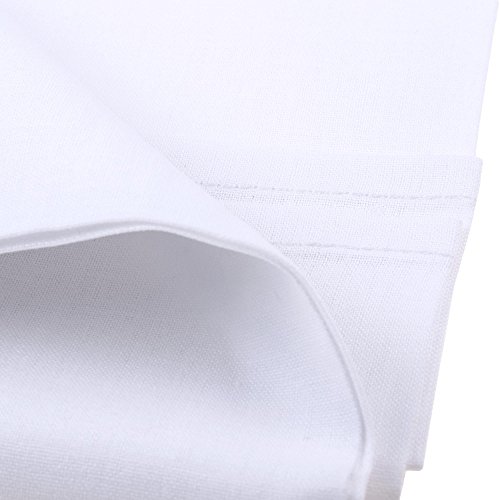 2er-Set Bettlaken ohne Gummizug | 2 Größen wählbar | 100% Baumwolle Linon | leichte Sommerdecke, klassisches Betttuch im Doppelpack | 2x 150 x 250 cm weiß | aqua-textil Serie Edition 2000113 - 2
