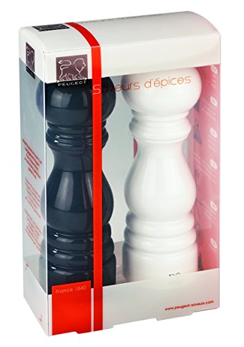 Peugeot Paris Duo Pfeffermühle + Salzmühle schwarz / weiß, 18 cm + Stoffbeutel | in Geschenkverpackung - 3