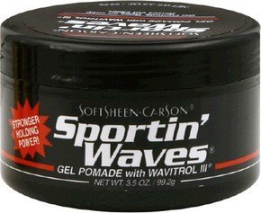 Softsheen.Carson Sportin' Waves Gel Pomade with Wavitrol III (Black Tub) 100ml