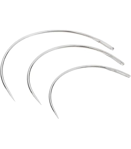 KeyZone Lot De 7 Aiguilles à Coudre à La Main Avec Fil Ciré En Cuir