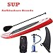 Produktbild Bunao Aufblasbares 15-18cm Dickes Stand Up Paddelboard .EINFACHER PADDELN Lernen: SICHERES Stehen UND SUPER AUFTRIEB, Doppelhub-Pumpe + Grosse Tragetasche 300cm/305cm/330cm (Red:305 x 76 x 15cm)