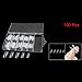 Gleader 100 Pcs 10 Size Clear Plastic False Fingernail Nail Art Half Well Tips