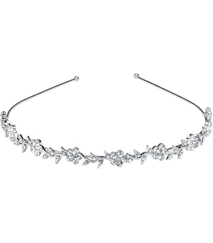 IYOU Luminosa Fata Cerchietto Corona Verde Fiore Elfo Copricapo Foglia Perla Elfico Diadema Sposa Nuziale Accessori per Capelli per Donne