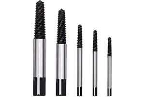 SUUOSL Kit Extracteur De Vis 5 PièCes, Extracteur Boulon Professionnel En Acier Trempé, Tourne A Gauche Extracteur Boulon, Pour Vis RouilléEs, FissuréEs, CoincéEs Ou EndommagéEs