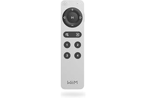 WiiM Voice Remote 2 for WiiM Music Streamers and Amplifiers, Push-to-Talk, 4 Smart Preset Buttons, Rechargeable Battery, Sleek Aluminum Design, 360° Bluetooth Remote