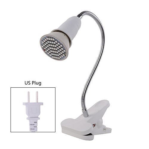 Preisvergleich Produktbild Freebily Pflanzenlampe E27 6W / 15W / LED Pflanzenlampen Glühbirne Wachstumslampe mit 360 ° Flexibler Schwanenhals für Zimmerpflanzen, Blumen und Gemüse im Büro Haus Garten US Plug 6W