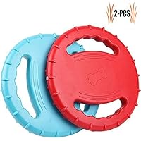 Hundespielzeug Scheibe Hund, Legendog 2 Stücke Scheibe Hund, Schwimmend Quietschend Hunde Frisb Scheiben | Quietschspielzeug Hund | Spiele für Hunde | Outdoor Training Spielzeug für Hunde Welpen im test