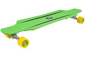 Hudora Longboard Cruis Star Vert/Jaune 92 x 24 cm STREET Cruiser Board Street Surfer Skateboard