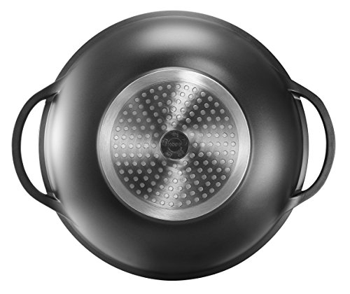 Kopf Wok Mai-Lu (Aluguss, Ø 36 cm, Induktion, ILAG Antihaftbeschichtung, inkl. Glasdeckel und Zubehör) schwarz - 3