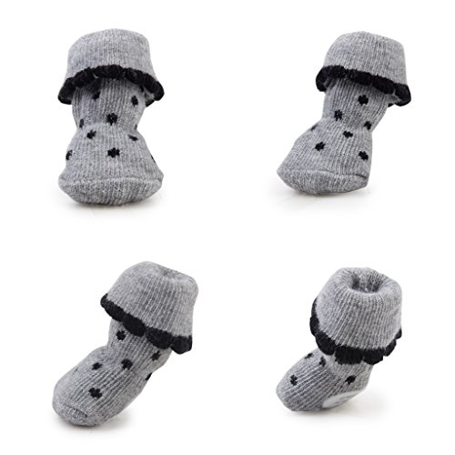 Tiny-Small-Dog-Puppy-Cat-Non-slip-Socks-with-Paw-Prints-Black-Dots-on-Grey