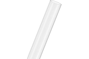 M METERXITY 1-Pack Clear Rigid Acrylic Pipe, 22mm[0.87"] ID x 26mm[1.02"] OD Plastic Round Tube for Water Cooling System/Lamps/Fountains/Aquariums/Display Stand, Acrylic Tubing [305mm/12IN]