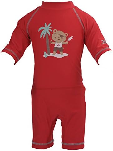 Piwapee Anti UV UPF 50 + – Combination Layer with Clip On Teddy Bear Red red red 6-12M(8-11 KG)