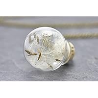 Pusteblumen Kugel Kork echte Pusteblume Kette