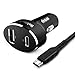 Price comparison product image Nekteck USB-IF Certified USB Type C Car Charger with PD Power Delivery 45W & USB-A 12W for Macbook 12-inch/ Pro 2016, Pixel 2/ Pixel XL Galaxy Note 8/ S8/S9/ S8/S9 Plus More (USB-C Cable 3.3Ft Included)