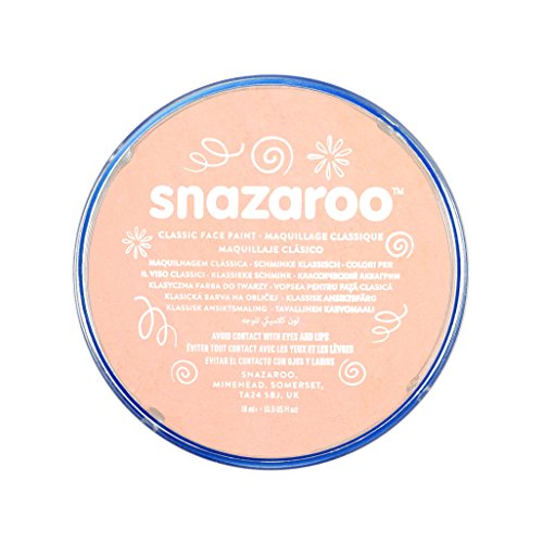 Preisvergleich Produktbild Snazaroo 1118500 Kinderschminke, hautfreundliche hypoallergene Gesichtschminke auf Wasserbasis, wasservermalbar, parabenfrei, hautfarben rosa, 18 ml Topf