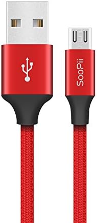 Original Micro USB Cable for Android Samsung, Lenovo, Xiaomi, Motorola Moto G, ASUS, Sony, Honor, Intex, and All Other Mobile Devices and Tablets. - Length - 1.2 Meter, 2.1A Output, red