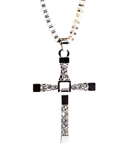 El rápido y el furioso Toretto estilo clásico inspirado en la película de Vin Diesel Rhinestones Cruz hombres joyas Collar Colgante