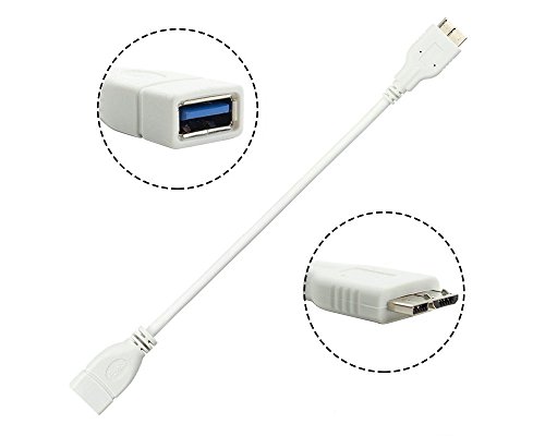 topace® Micro Host 3.0 OTG Cable/Adaptador para Microsoft Surface Pro 4, Microsoft Surface portatil  USB 3.0 tipo de conector B > USB 3.0 A hembra blanco OTG 3.0