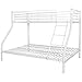 Produktbild Festnight Kinder Etagenbett Doppelstockbett Metall Bettrahmen Kinderbett Metallbett mit 2 Betten Geeignet für Matratzengröße 200x90 / 200x140cm - Weiß
