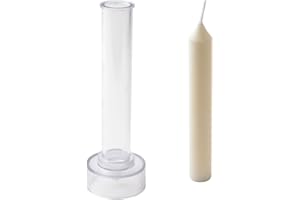 WANDIC Moule à bougie cylindrique en plastique transparent pour église, Noël, dîner, Saint-Valentin, décoration de la maison