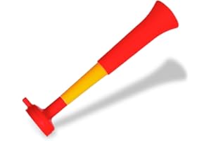 FUN FAN LINE - Confezione x3 trombe Vuvuzela in plastica. Accessori per Il Calcio e Le celebrazioni Sportive. Rumorosa Tromba d'Aria per l'animazione.