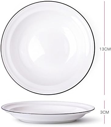 Dish plate dish home meal tray deep dish soup,5 inch / rim protection plate