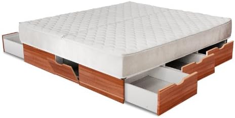 bellvita waterbed with drawers including delivery, french walnut, 180 cm x 200 cm