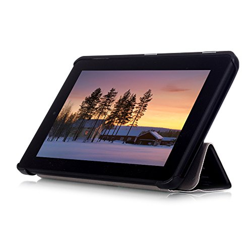 Amazon Fire 7 Hülle Ultra dünn PU Leder Schutzhülle Tasche mit Ständer Funktion für Amazon Fire 7 2015 (5. Generation – 2015 Modell) - 4