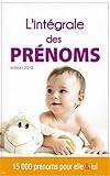 L'intégrale des prénoms 2012