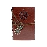 Allescool Retro Vintage PU Ubierta de Cuero,Cuaderno Diario,regalo de regreso a 