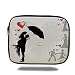 Produktbild Tablet Bag for Ipad air 2/3/4/mini 9.7 inch,Wedding Decorations,Couple in Love Umbrella Red Hearts Daisies Romance in The Air,Black White Red,Bag