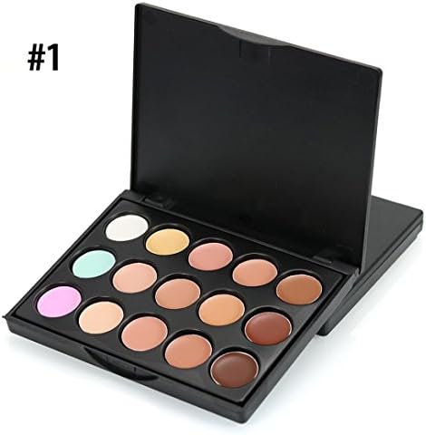 Dreamkon MIni 15 Colors Face Concealer Camouflage Cream Contour Palette Sample (#1)