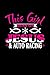 Produktbild THIS GIRL RUNS ON JESUS & AUTO RACING: 6x9 inches dot grid notebook, 120 Pages, Composition Book and Journal, perfect gift idea for girls like your daughter, sister or girlfriend who loves Auto Racing