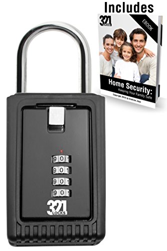 Preisvergleich Produktbild Türgriff montiert LB-20 - 321 Locks Wandbefestigung Schließfachkombination und Hochsicherheit – Master-Schlüsselbox, Schlüsselsafe, Sicherheit und Schutz für Ihre Schlüssel – Mit wasserdichter Abdeckung – Versteckte Aufbewahrung für Ihre Ersatzschlüssel – Perfekt für Ihr Zuhause, für Baustellen, Gewerbe, Unternehmen, Büros, Outdoor, Polizei, Notzugang, Zutritt für Kindermädchen usw.