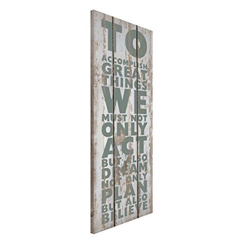 Magnettafel No.RS179 Great Things Memoboard Design Hoch Metall Magnet Pinnwand Motiv Wand Stahl Küche Büro, Größe HxB: 78cm x 37cm