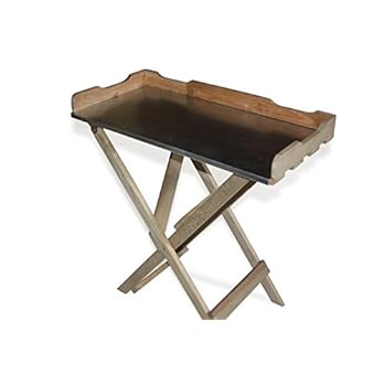 Pflanztisch Beistelltisch Aus Holz Zinkplatte Grn B78 X T39 X H82 Cm