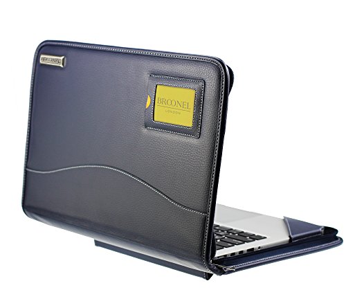 Broonel - Contour Series - Blue Heavy Duty Vegan Leather Protective Case Cover for the HP ProBook 440 G3 Laptop