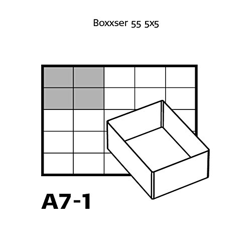 raaco Einsatzset, Ordnungssysteme, Typ 55 A: 4xA7-1, transparent, 136471 - 6