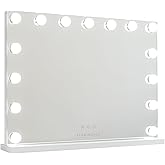 Flamingueo Makeup Mirror with Light - 15 LEDs - 3 Light Modes - Adjustable Intensity - Touch Control - Vanity Mirror - White