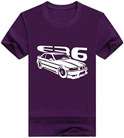 ZIQIZIYU E36 car Funny Mens Pullover Cotton T-Shirt Print Casual