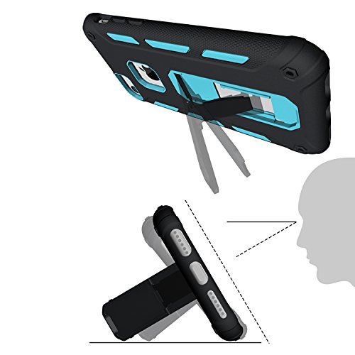iPone 7 Funda Pegoo  iPhone 7 iPhone 6 iPhone 6S Caso universal del tel  fono  El Soporte Incorporado A Prueba de golpes Anti-Ara  azos y Polvo Mezcla Doble Capa Armadura Proteccion Caso Funda C  scara Caja para Apple iPhone 7 6 6S  4 7   Azul 