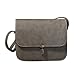 Produktbild Mode Frauen Leder(PU) Einfarbig Umhängetasche Münztüte Handytasche Schultertasche Rovinci Damen Hasp Crossbody Handtasche Basic Damenhandtasche Beuteltote Handtaschen Schultertasche Schulterbeutel (Grau)