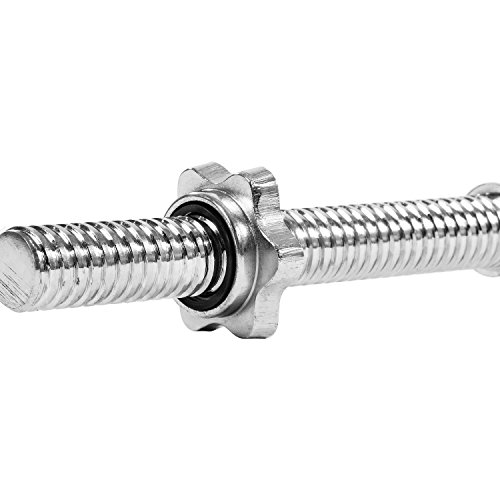 MOVIT® SZ Curlstange 7,0 kg, Länge 120cm, Stangendurchmesser 30mm STANDARDNORM, verchromt & gerändelt, mit Sternverschlüssen, Hantel Curl Stange Hantelstange - 3