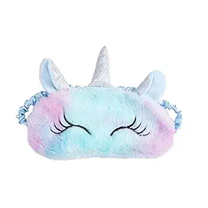 PATPAT Cute 3D Unicorn Sleep Mask Plush Sleeping Eye Cover for Women Girls Home Sleeping Traveling